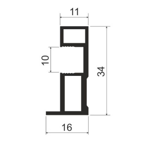 Профиль вертикальный MS163 Белый (A16)